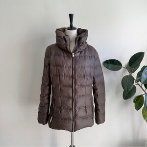 Zara Brown Down Puffer Jacket L